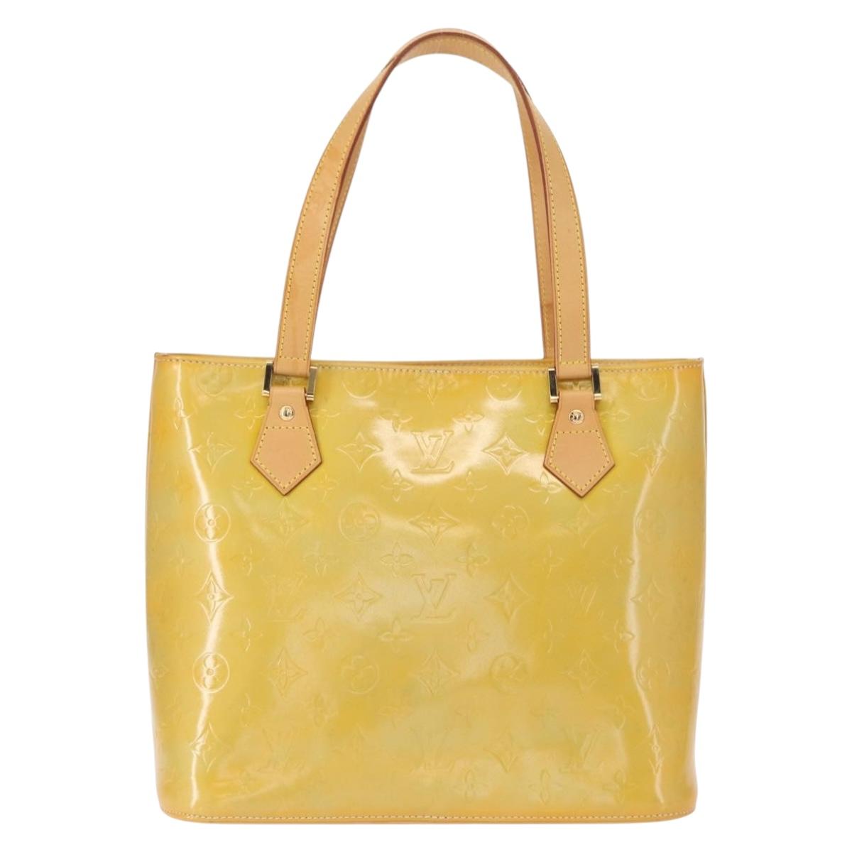 LOUIS VUITTON Monogram Vernis Houston Hand Bag Gris M91053 LV Auth 155015