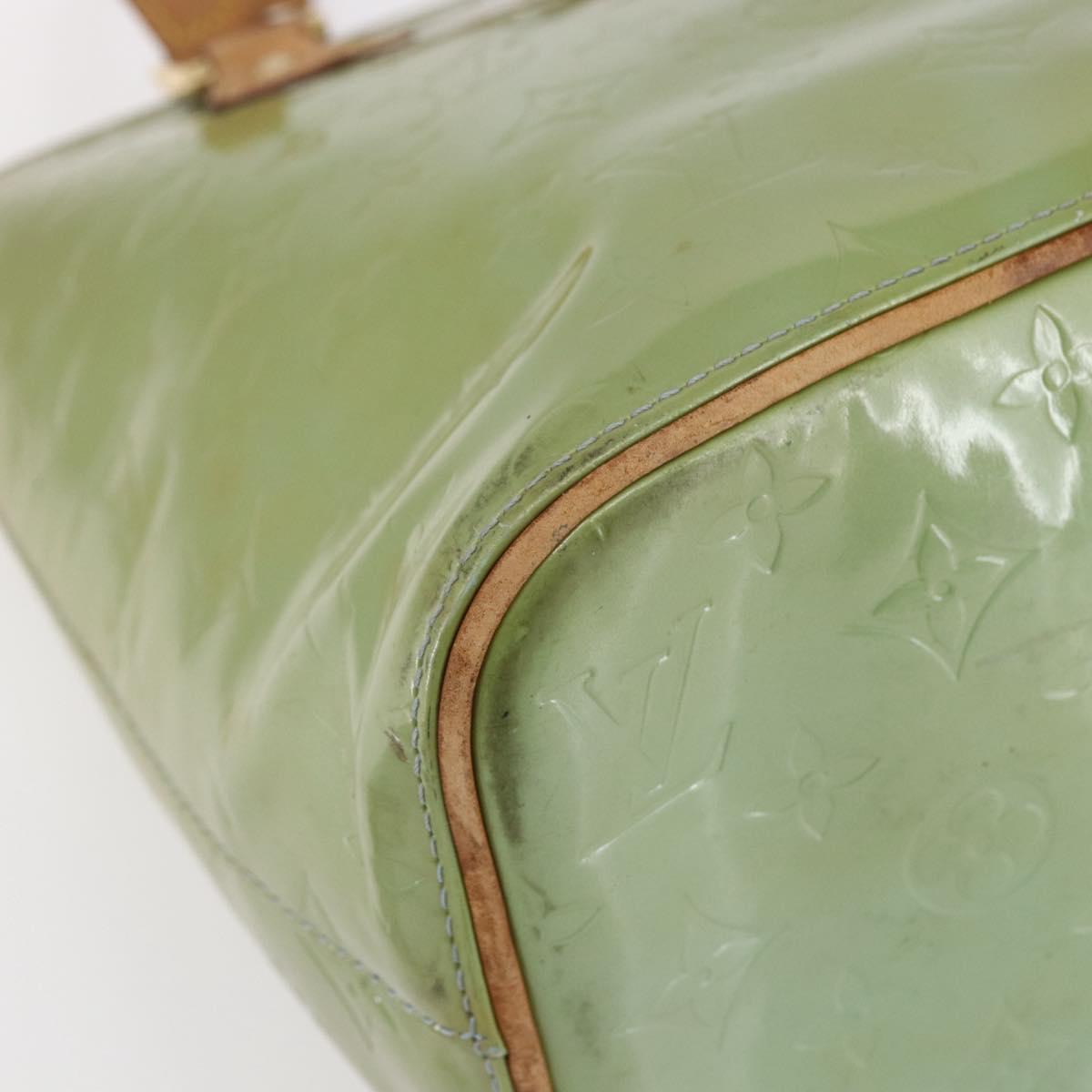 LOUIS VUITTON Monogram Vernis Houston Hand Bag Baby Blue M91005 LV Auth 155017