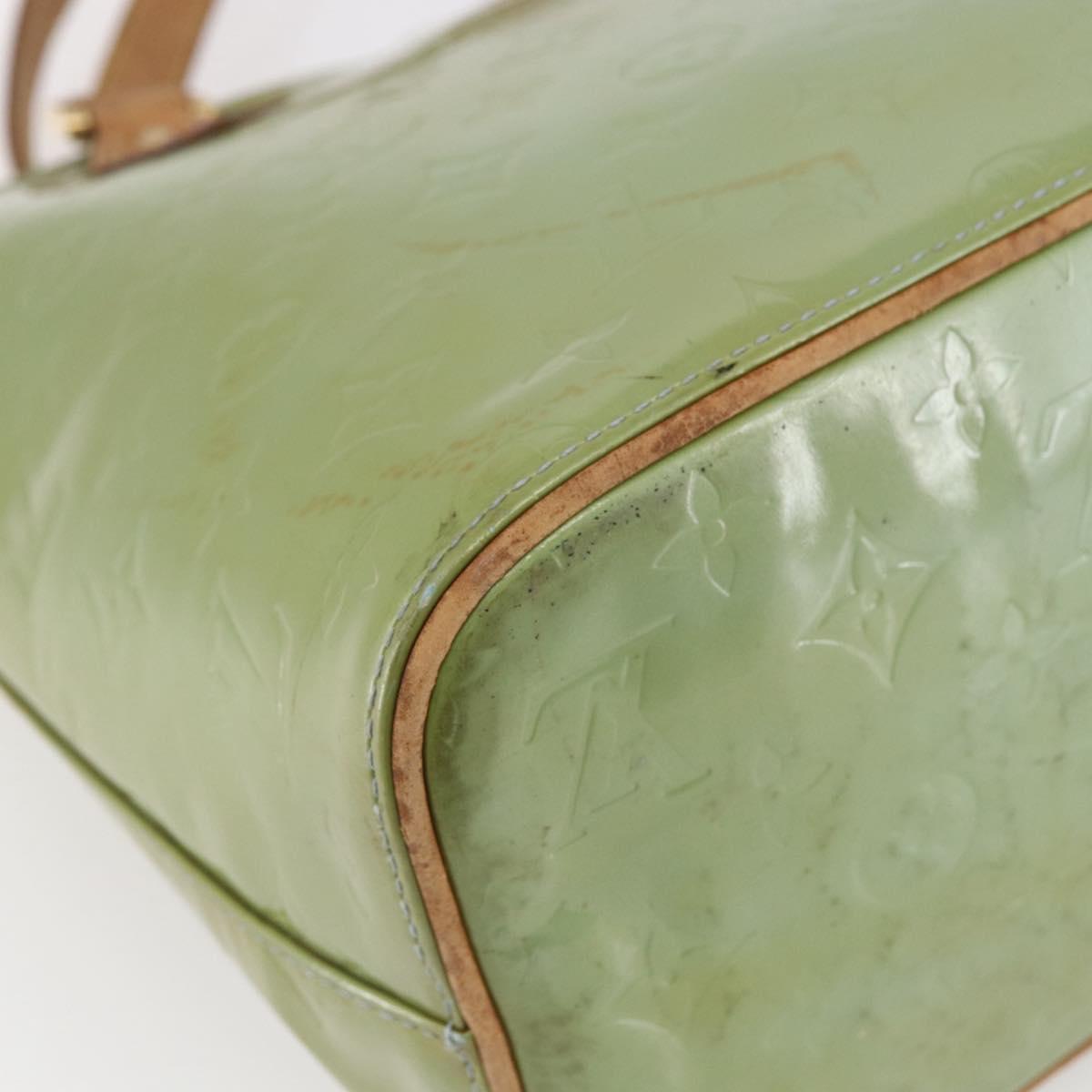 LOUIS VUITTON Monogram Vernis Houston Hand Bag Baby Blue M91005 LV Auth 155017