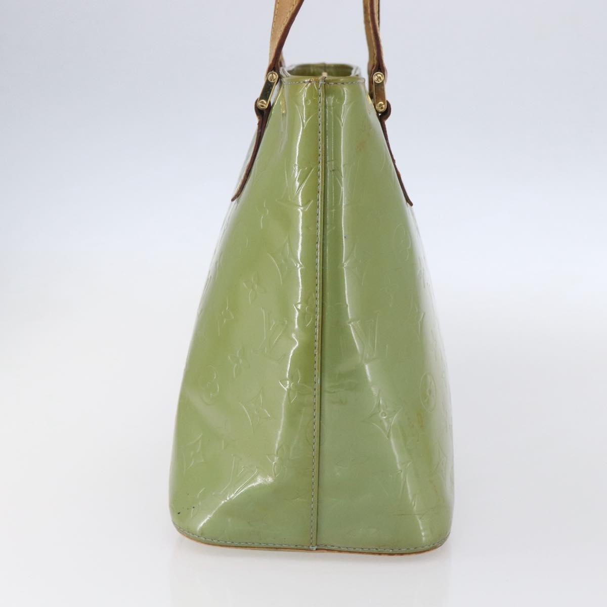 LOUIS VUITTON Monogram Vernis Houston Hand Bag Baby Blue M91005 LV Auth 155017