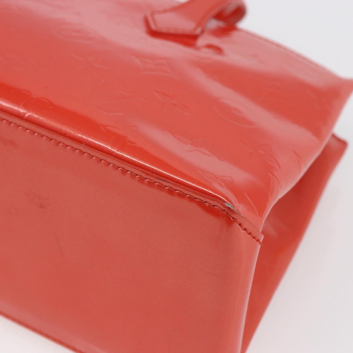 LOUIS VUITTON Vernis Bluebird Wilshire PM Bag Orenge Sunset M93644 Auth 155019