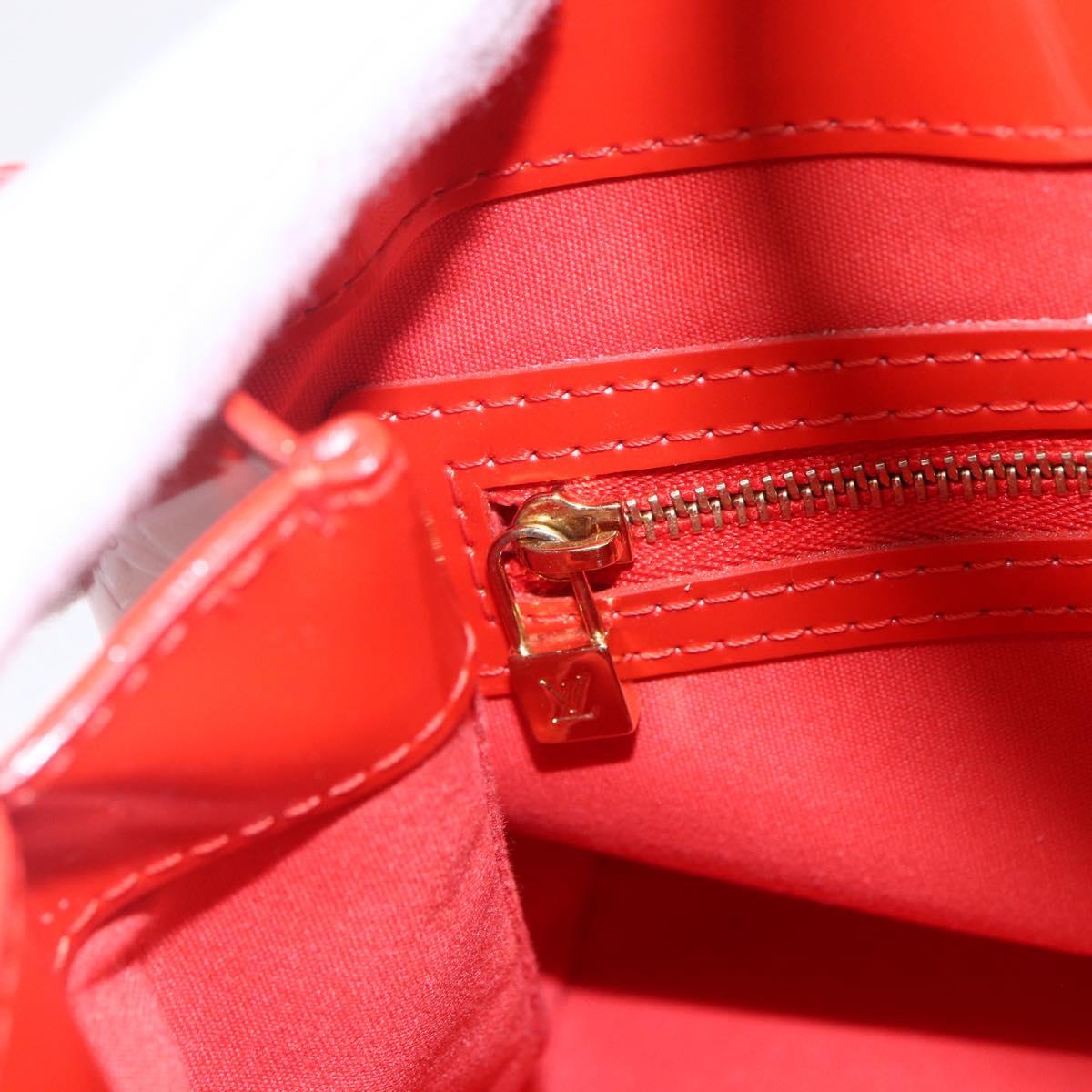 LOUIS VUITTON Vernis Bluebird Wilshire PM Bag Orenge Sunset M93644 Auth 155019