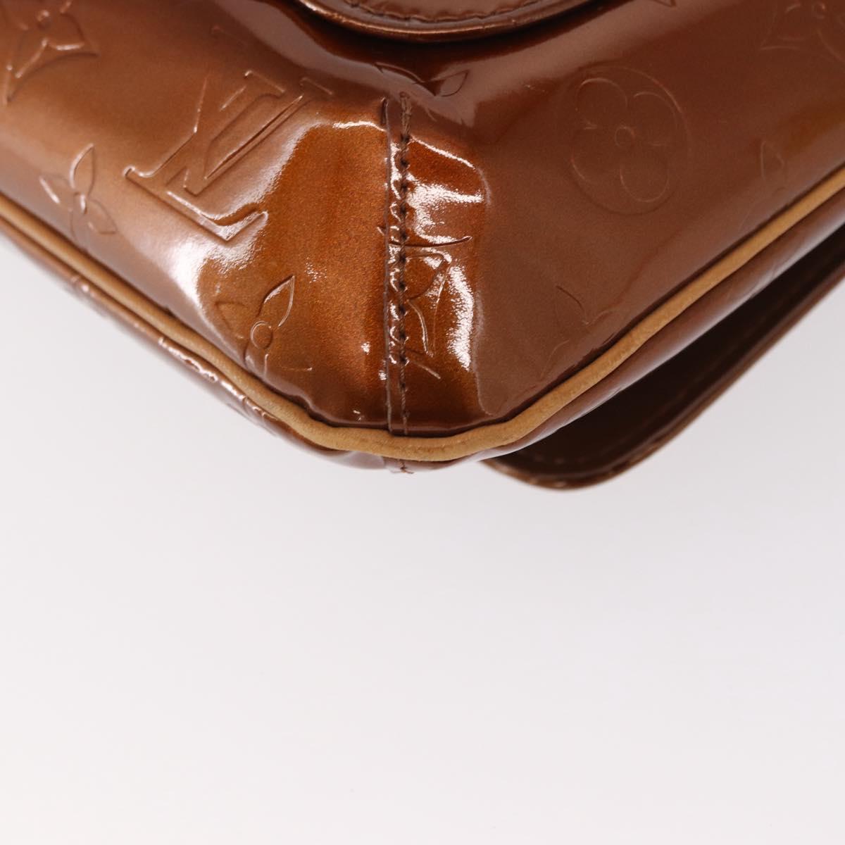 LOUIS VUITTON Monogram Vernis Thompson Street Bag Bronze M91124 LV Auth 155020