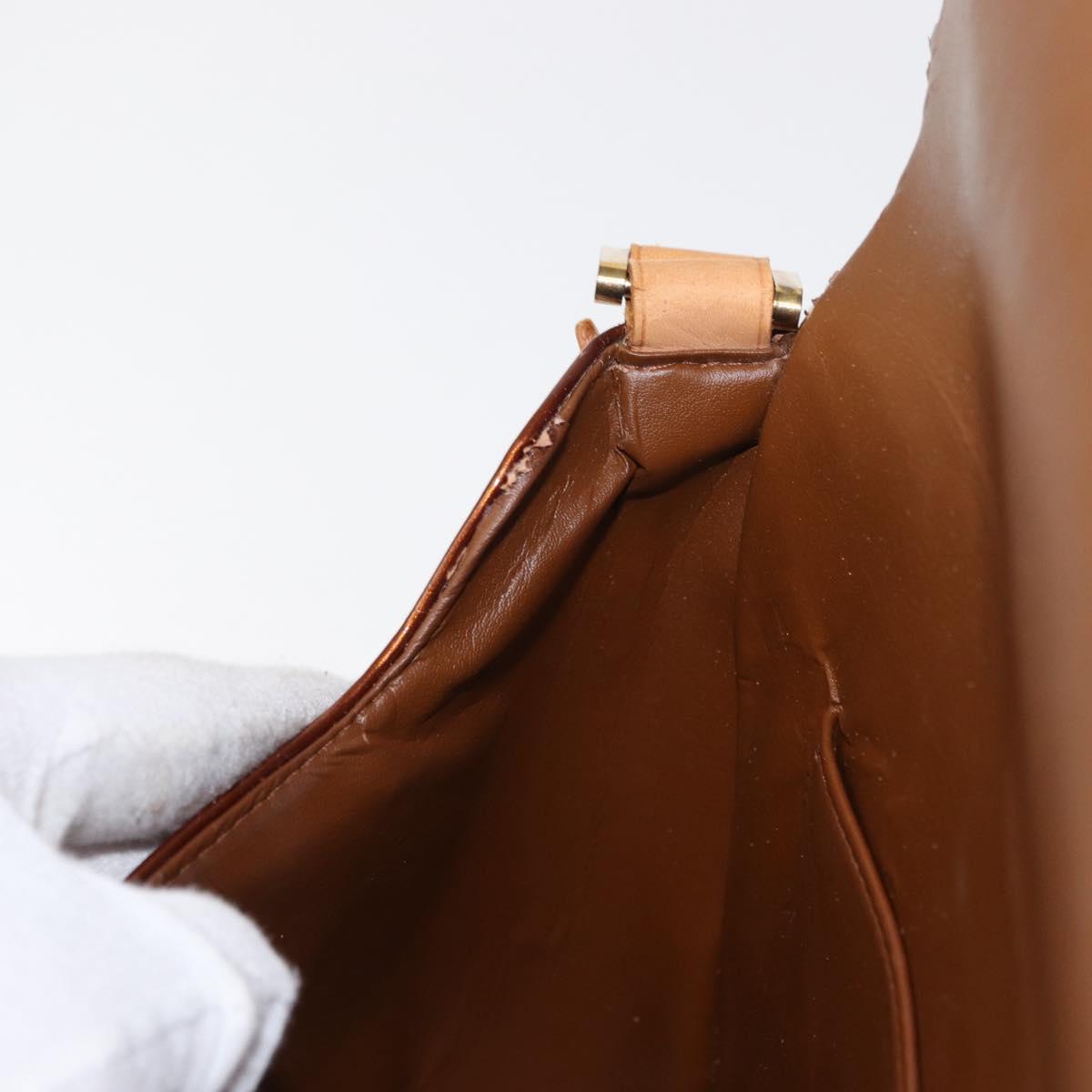 LOUIS VUITTON Monogram Vernis Thompson Street Bag Bronze M91124 LV Auth 155020