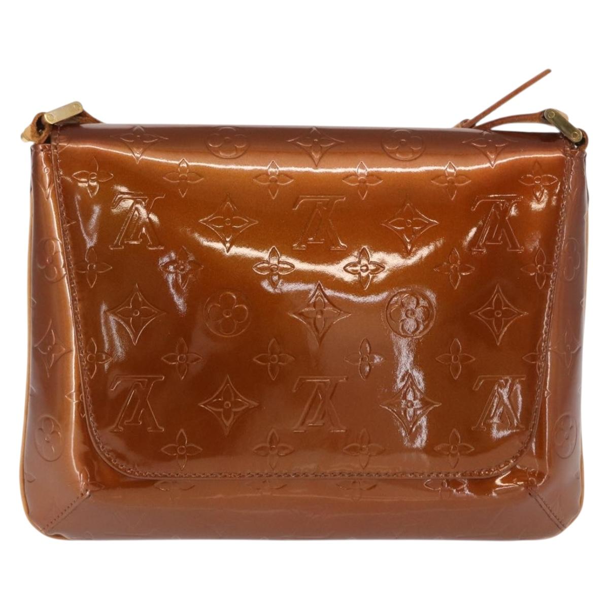 LOUIS VUITTON Monogram Vernis Thompson Street Bag Bronze M91124 LV Auth 155020