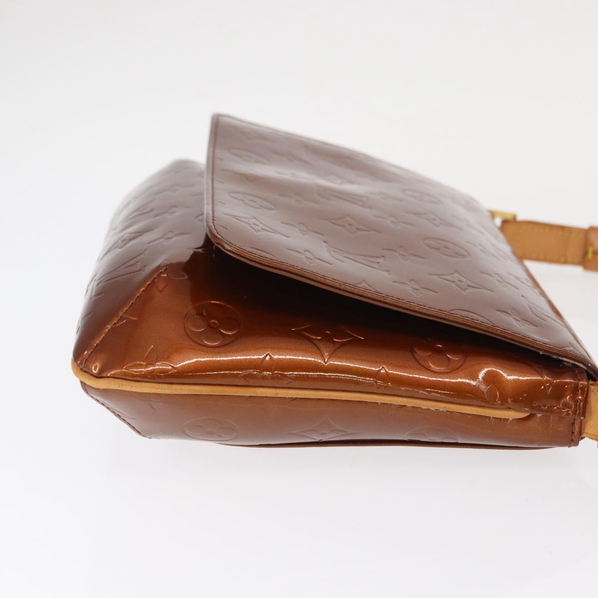 LOUIS VUITTON Monogram Vernis Thompson Street Bag Bronze M91124 LV Auth 155020