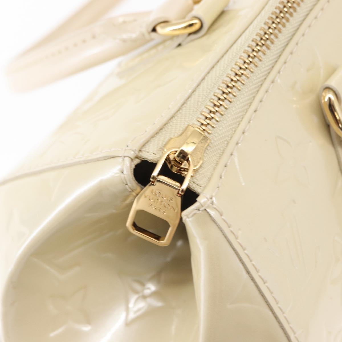 LOUIS VUITTON Vernis Sherwood PM Hand Bag Broncorail M91491 LV Auth 155021