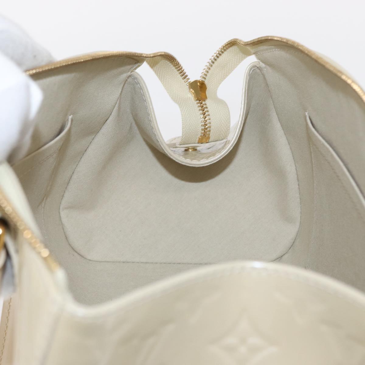 LOUIS VUITTON Vernis Sherwood PM Hand Bag Broncorail M91491 LV Auth 155021