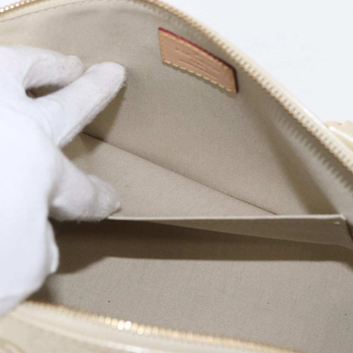 LOUIS VUITTON Vernis Sherwood PM Hand Bag Broncorail M91491 LV Auth 155021