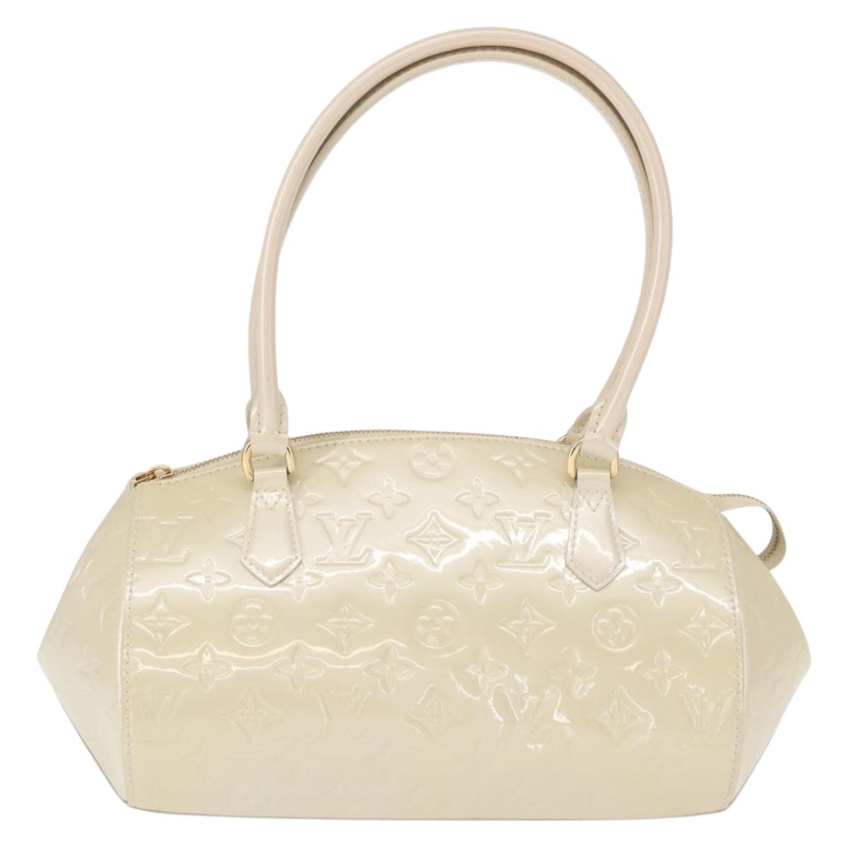 LOUIS VUITTON Vernis Sherwood PM Hand Bag Broncorail M91491 LV Auth 155021