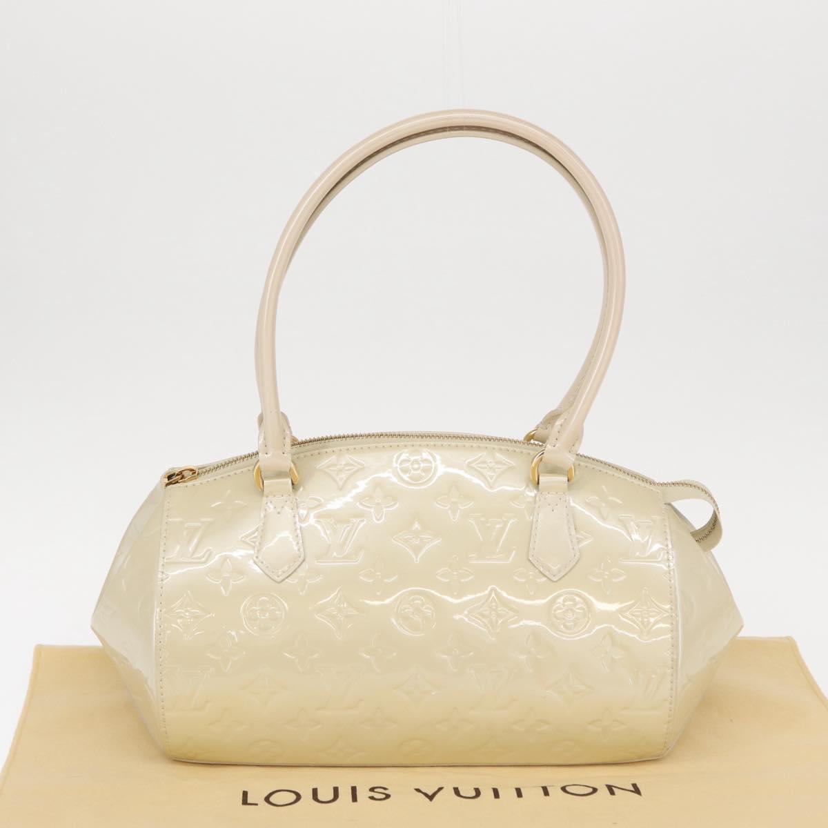LOUIS VUITTON Vernis Sherwood PM Hand Bag Broncorail M91491 LV Auth 155021