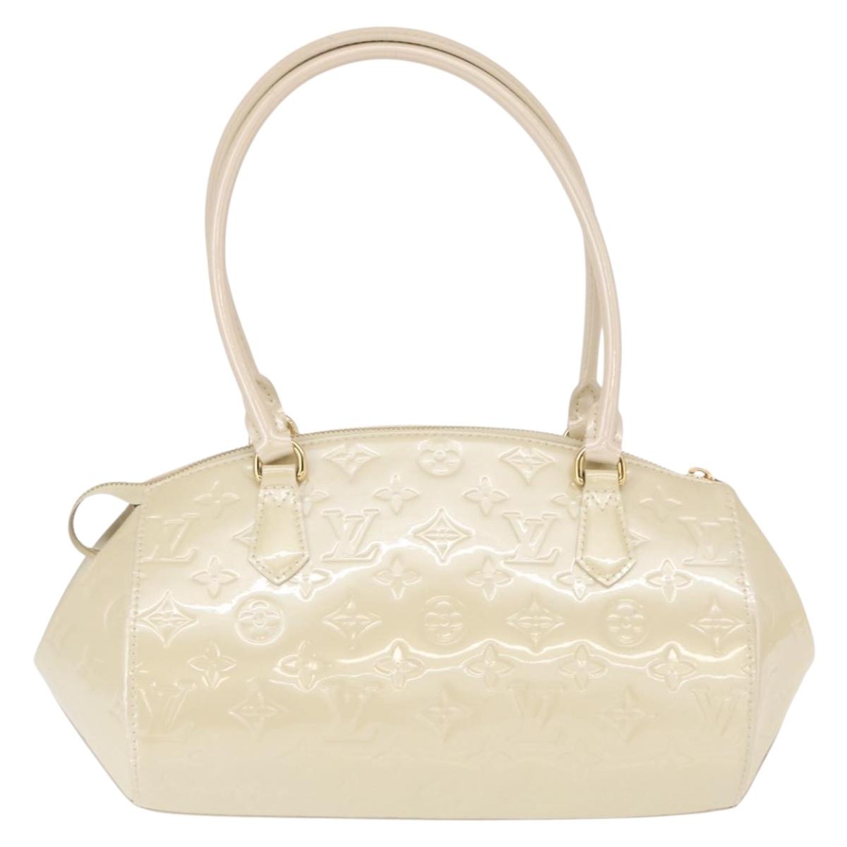 LOUIS VUITTON Vernis Sherwood PM Hand Bag Broncorail M91491 LV Auth 155021