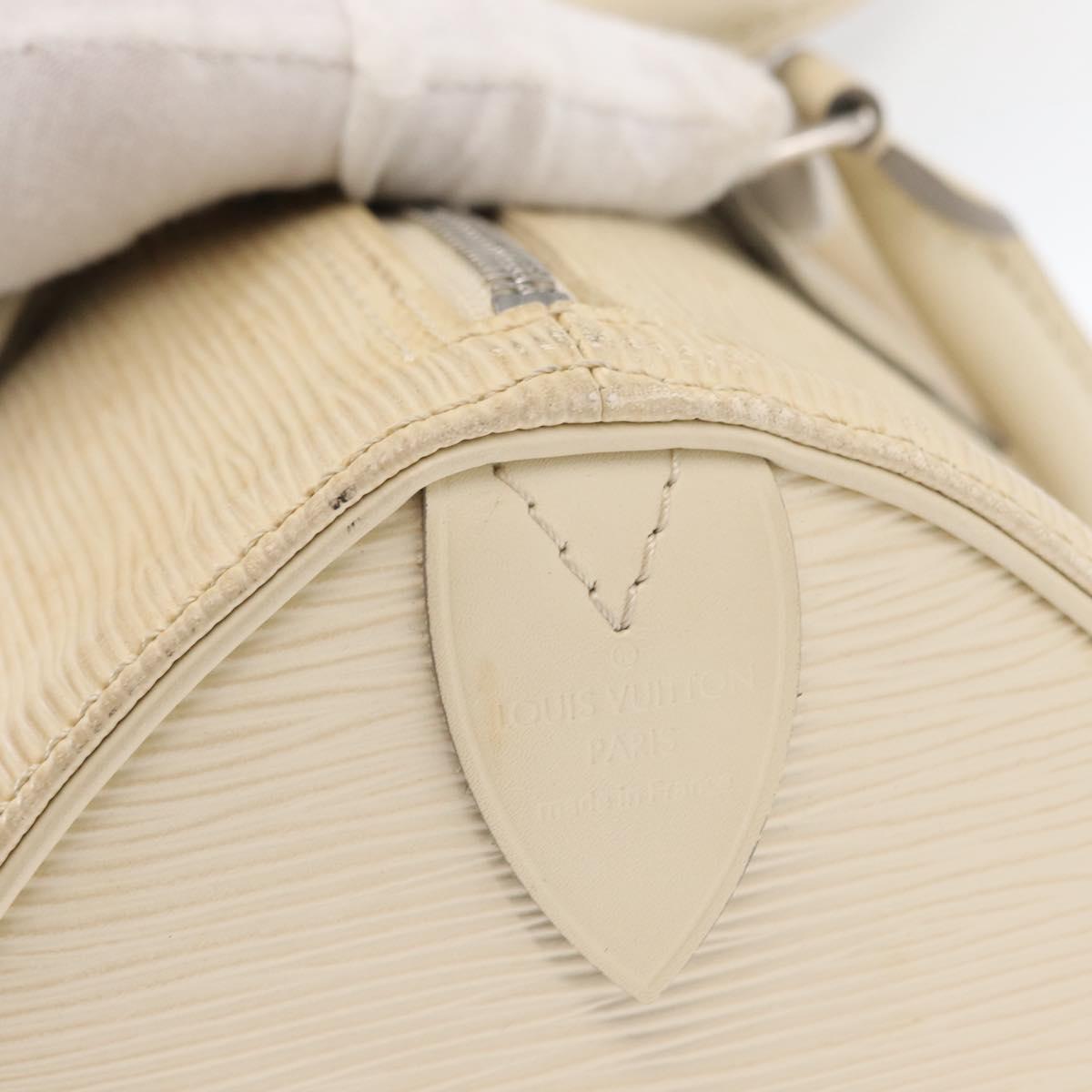 LOUIS VUITTON Epi Speedy 25 Hand Bag White Yvoire M5923J LV Auth 155022