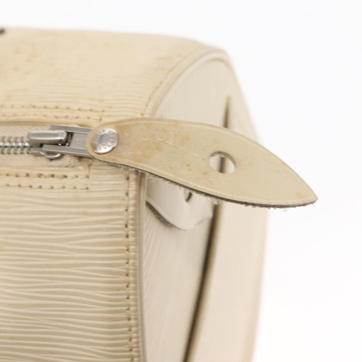 LOUIS VUITTON Epi Speedy 25 Hand Bag White Yvoire M5923J LV Auth 155022