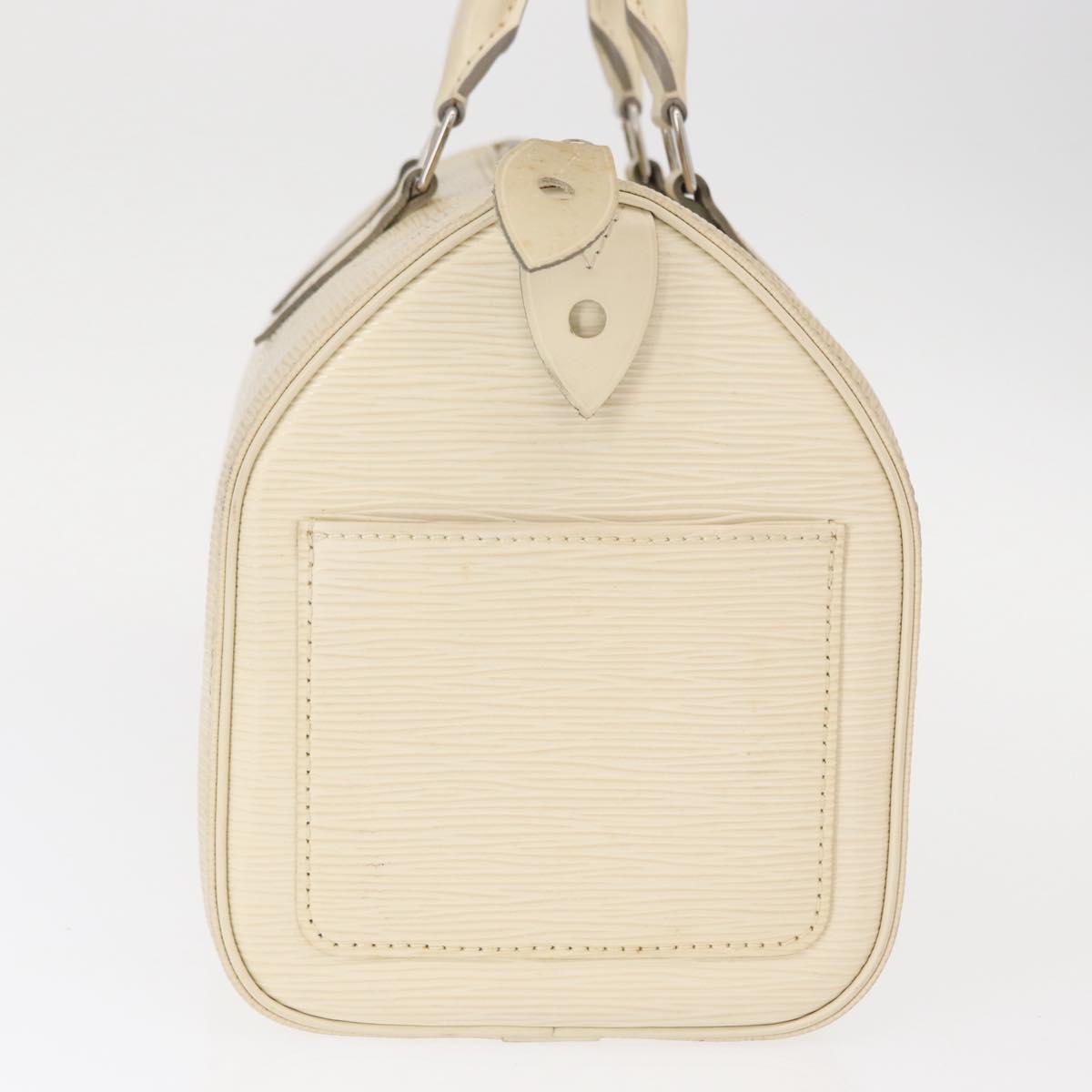 LOUIS VUITTON Epi Speedy 25 Hand Bag White Yvoire M5923J LV Auth 155022