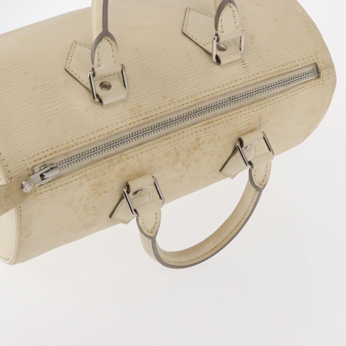 LOUIS VUITTON Epi Speedy 25 Hand Bag White Yvoire M5923J LV Auth 155022