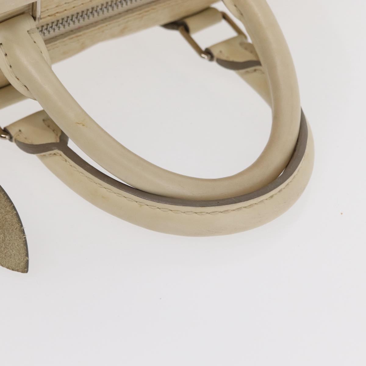 LOUIS VUITTON Epi Speedy 25 Hand Bag White Yvoire M5923J LV Auth 155022