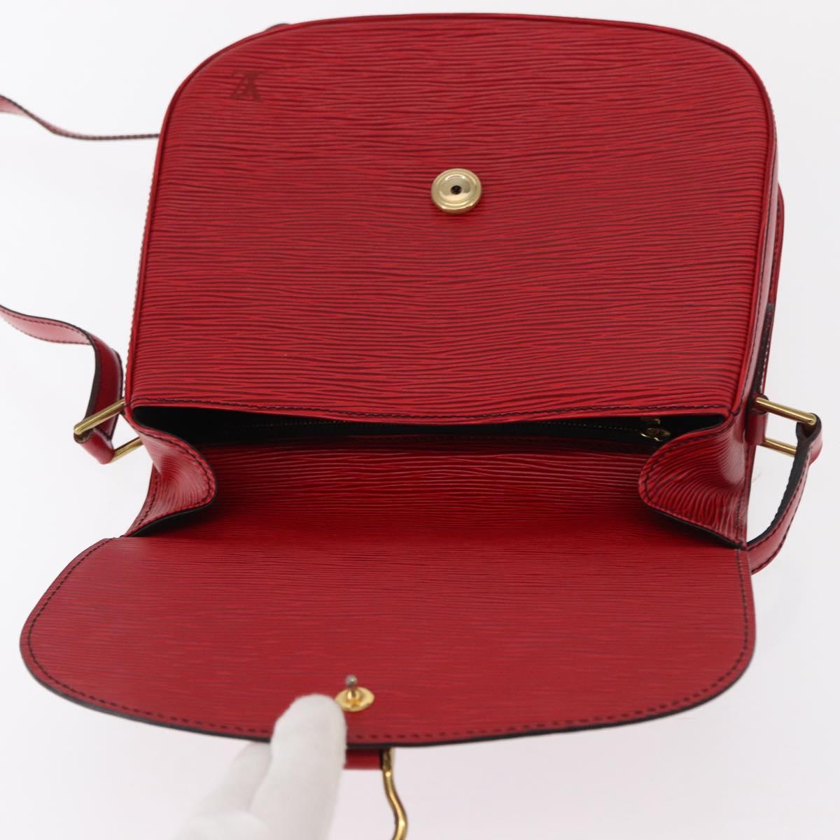 LOUIS VUITTON Epi Saint Cloud GM Shoulder Bag Red M52197 LV Auth 155024