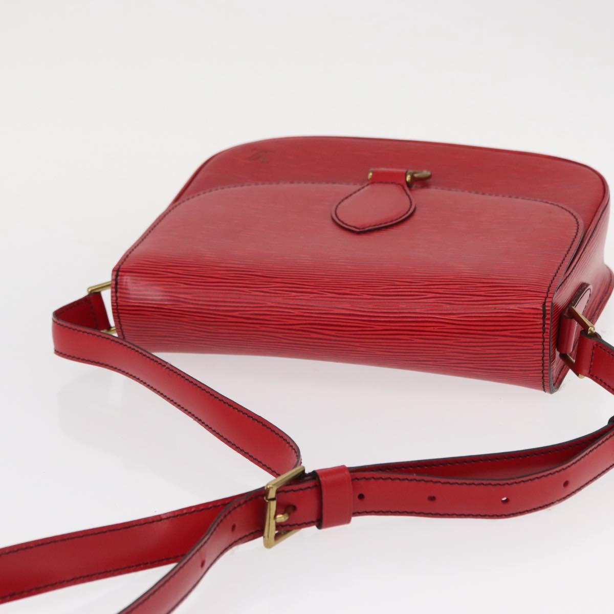LOUIS VUITTON Epi Saint Cloud GM Shoulder Bag Red M52197 LV Auth 155024