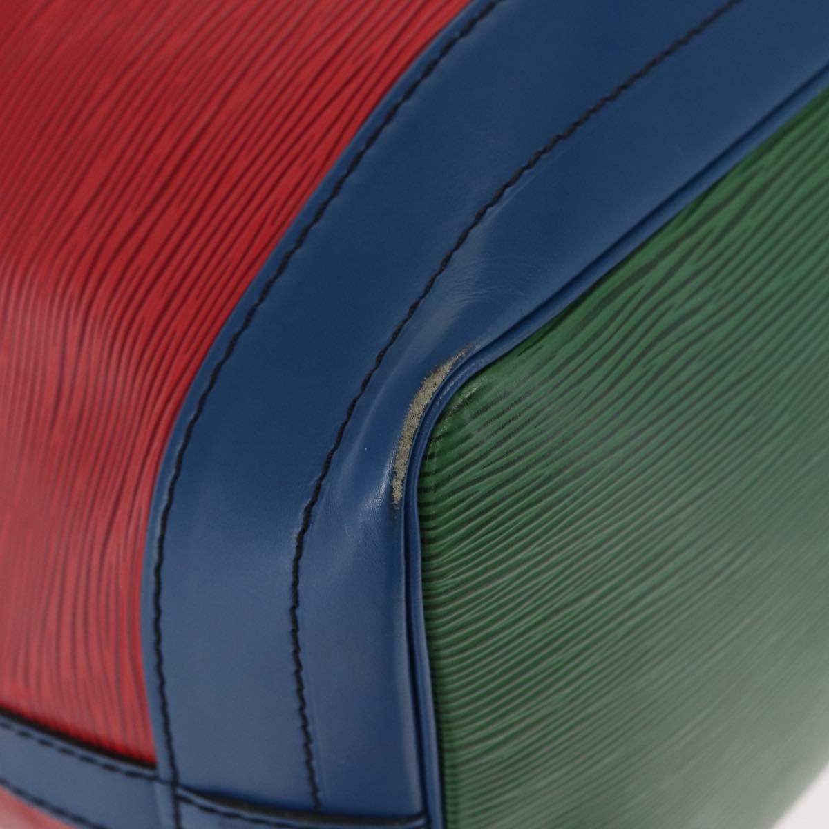 LOUIS VUITTON Epi Tricolor Noe Shoulder Bag Blue Red Green M44082 LV Auth 155028