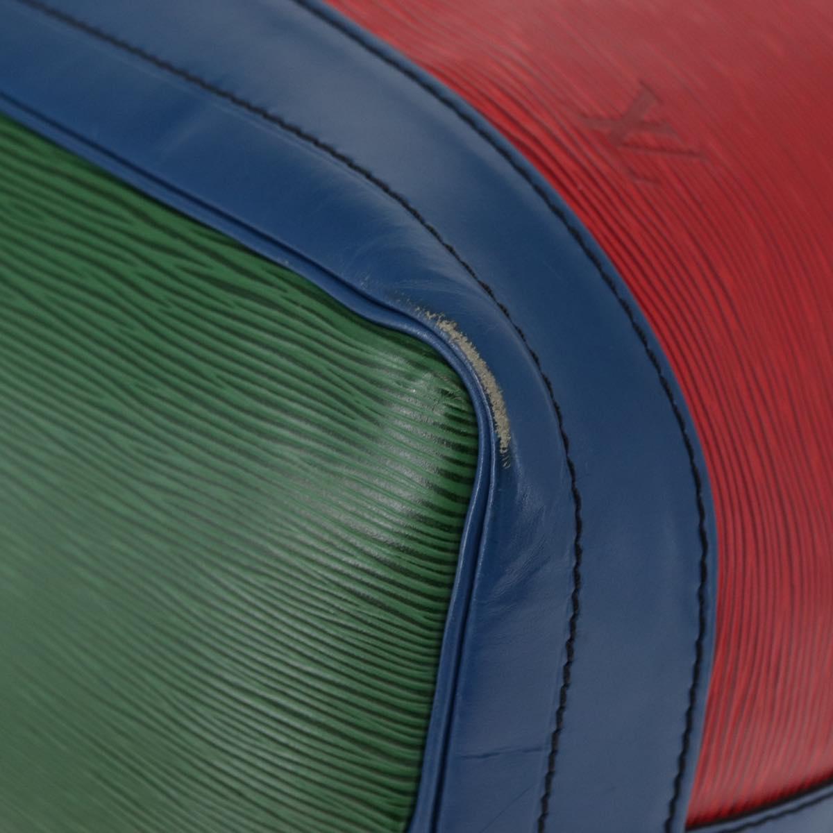 LOUIS VUITTON Epi Tricolor Noe Shoulder Bag Blue Red Green M44082 LV Auth 155028