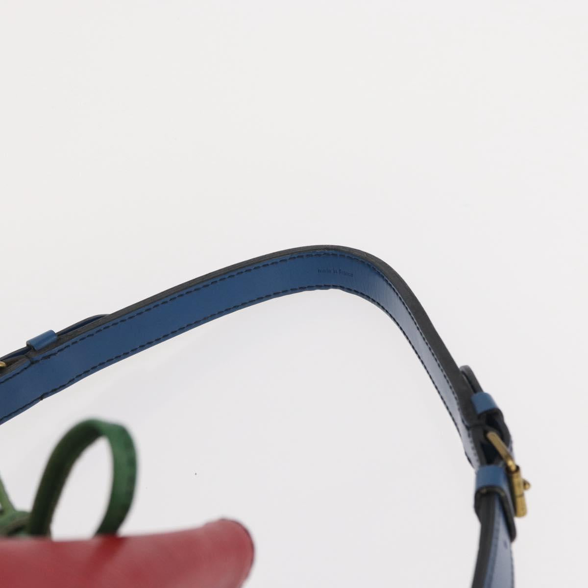 LOUIS VUITTON Epi Tricolor Noe Shoulder Bag Blue Red Green M44082 LV Auth 155028