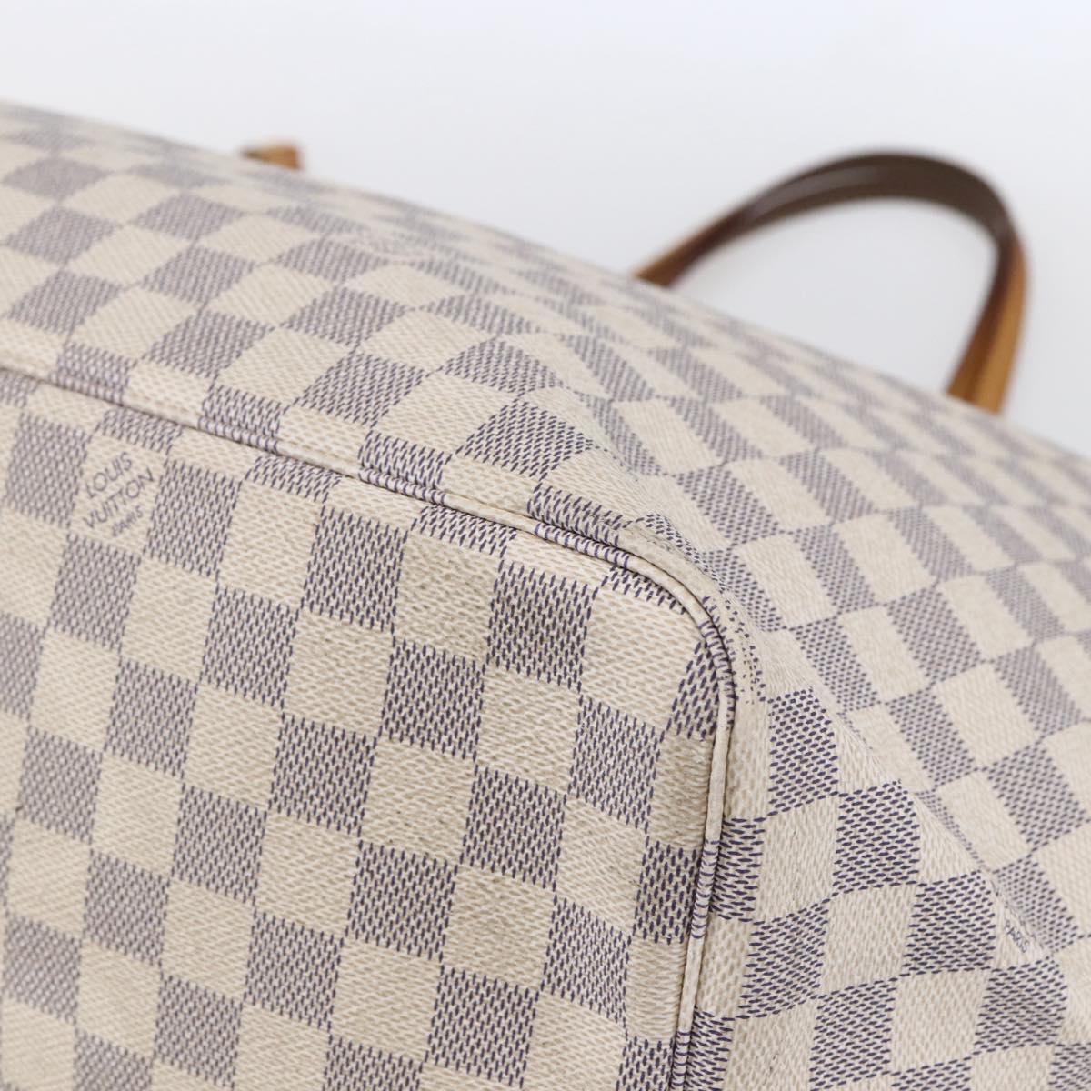 LOUIS VUITTON Damier Azur Neverfull GM Tote Bag N41360 LV Auth 155030