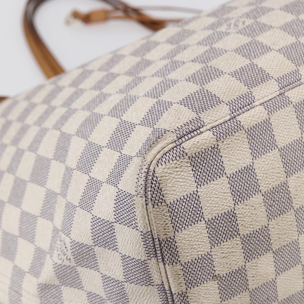 LOUIS VUITTON Damier Azur Neverfull GM Tote Bag N41360 LV Auth 155030