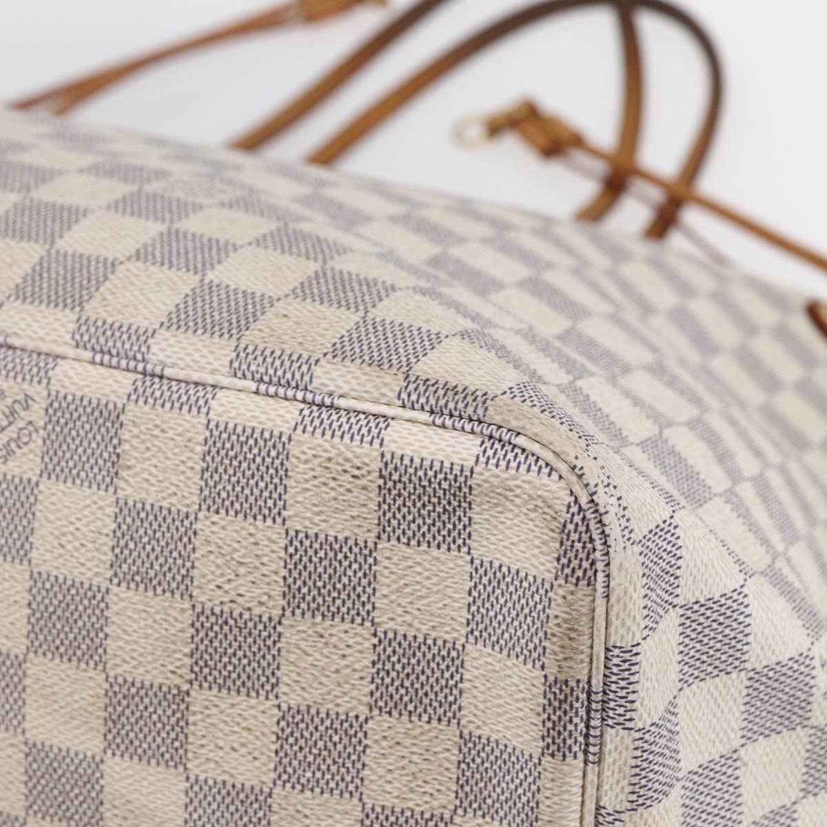 LOUIS VUITTON Damier Azur Neverfull GM Tote Bag N41360 LV Auth 155030