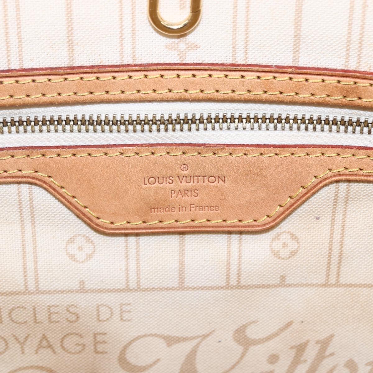 LOUIS VUITTON Damier Azur Neverfull GM Tote Bag N41360 LV Auth 155030