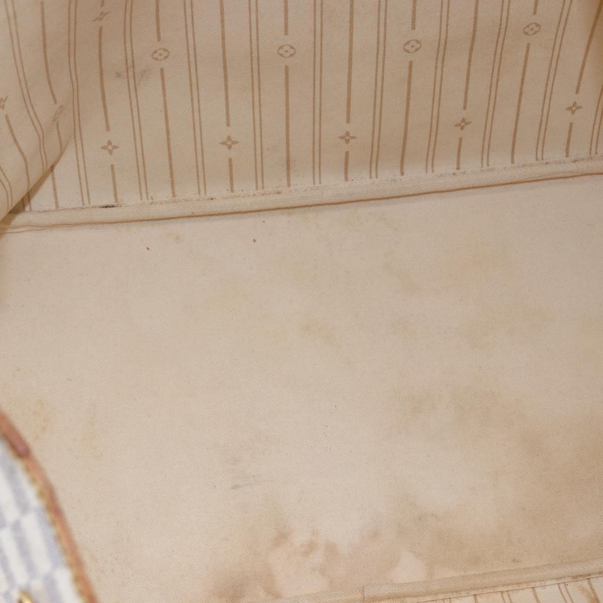 LOUIS VUITTON Damier Azur Neverfull GM Tote Bag N41360 LV Auth 155030