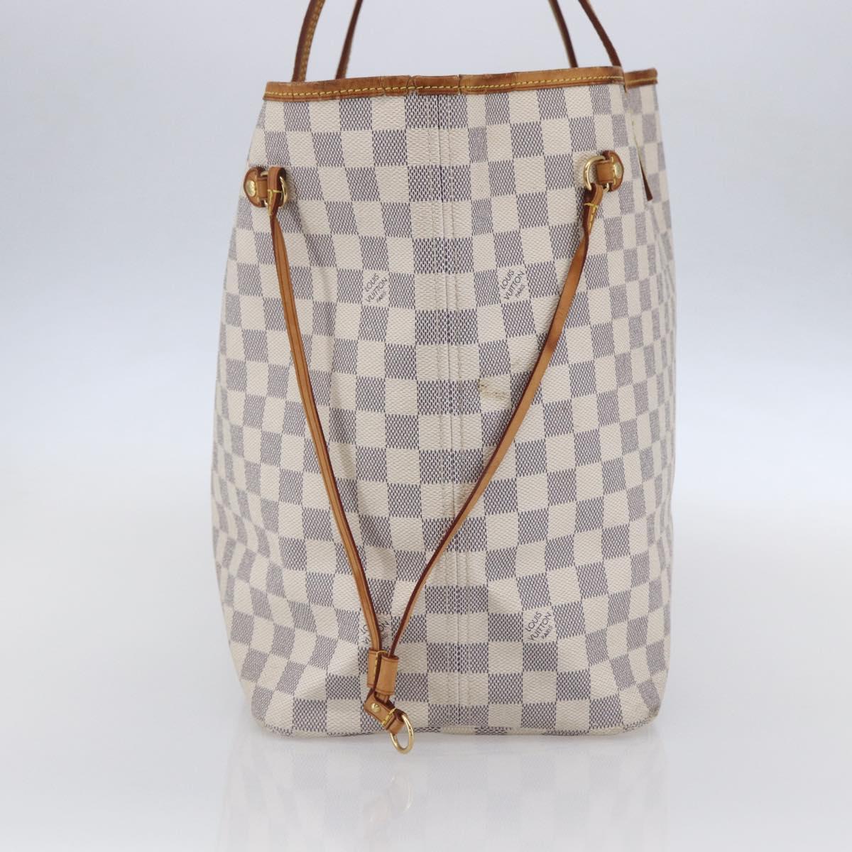 LOUIS VUITTON Damier Azur Neverfull GM Tote Bag N41360 LV Auth 155030