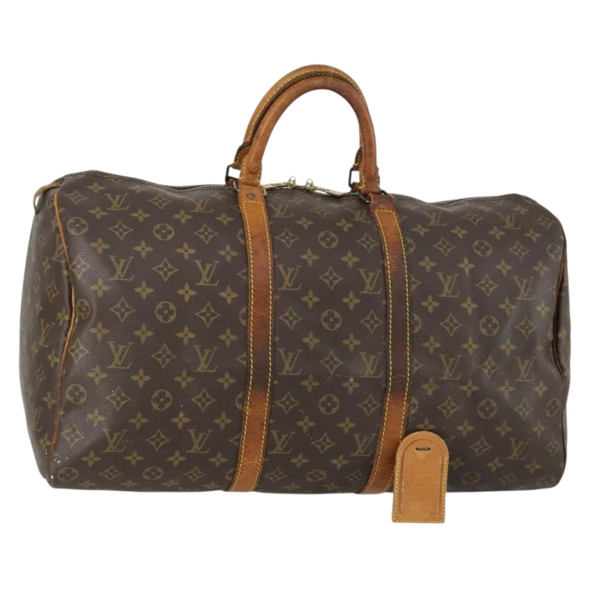 LOUIS VUITTON Monogram Keepall 50 Boston Bag M41426 LV Auth 155038