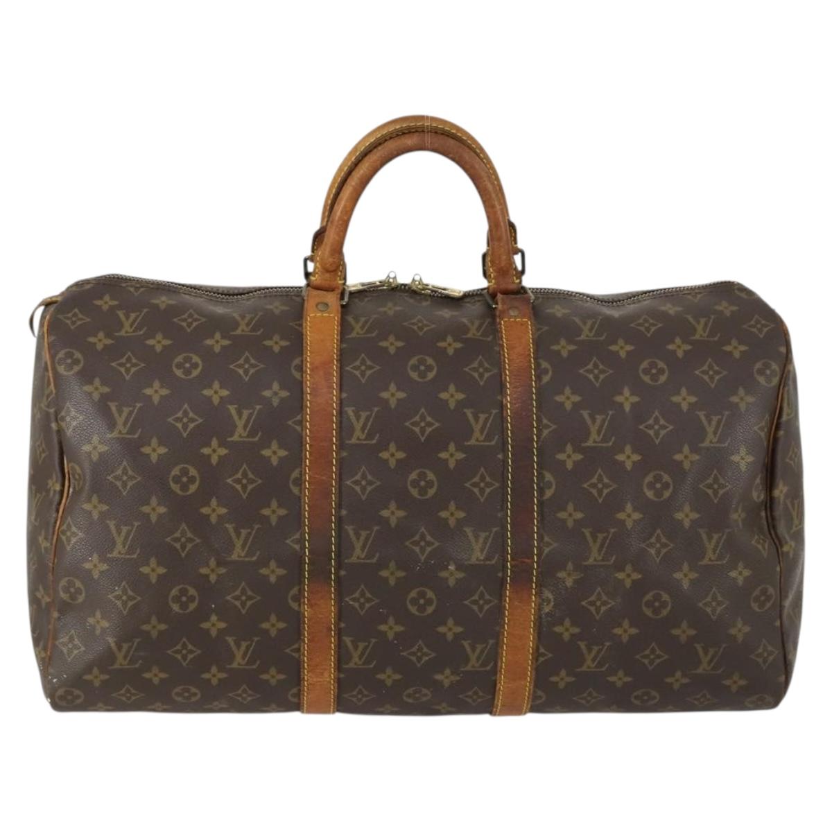 LOUIS VUITTON Monogram Keepall 50 Boston Bag M41426 LV Auth 155038