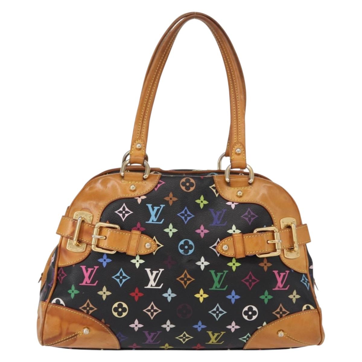 LOUIS VUITTON Monogram Multicolor Claudia Hand Bag Black M40194 LV Auth 155044
