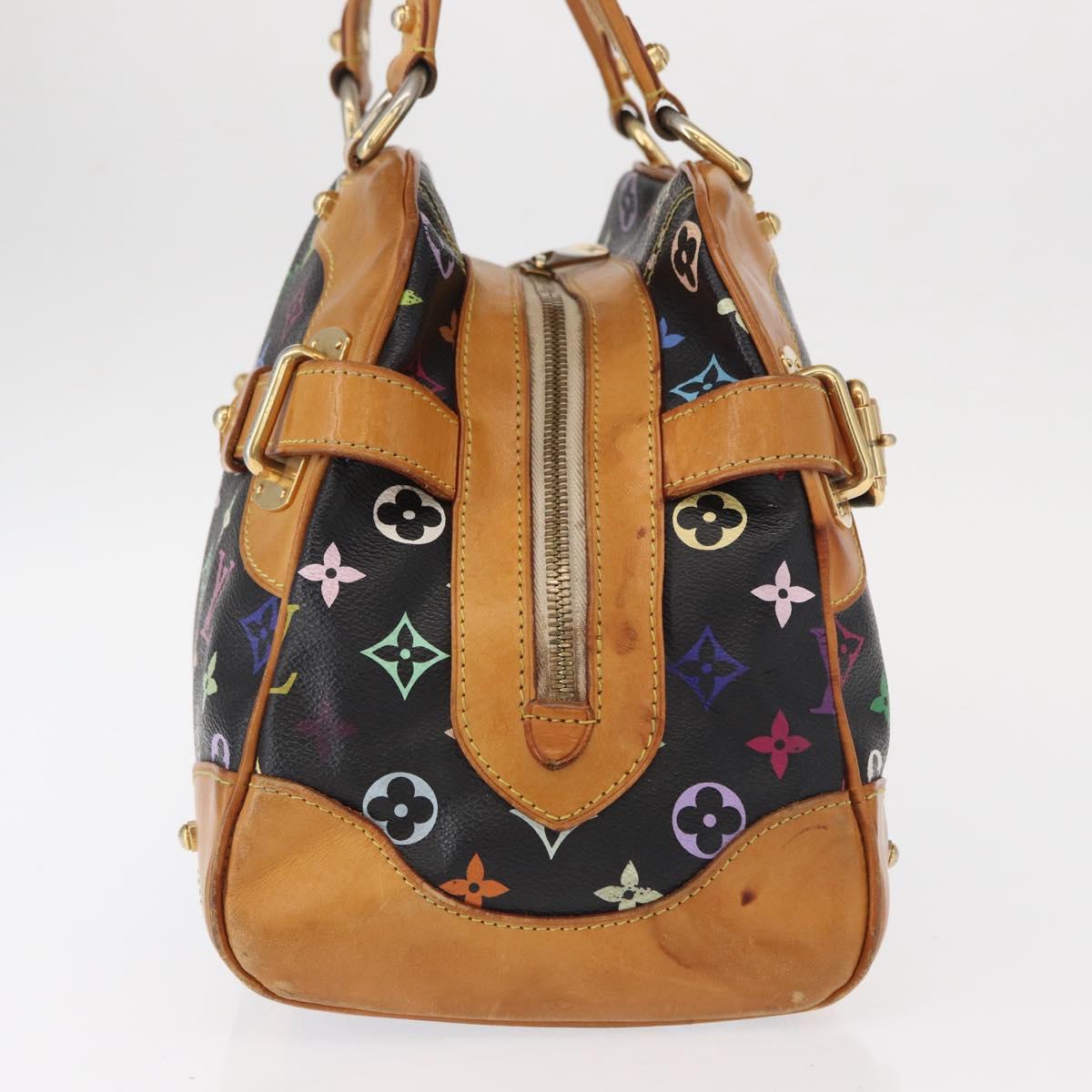 LOUIS VUITTON Monogram Multicolor Claudia Hand Bag Black M40194 LV Auth 155044