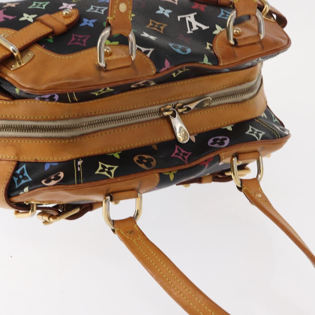 LOUIS VUITTON Monogram Multicolor Claudia Hand Bag Black M40194 LV Auth 155044
