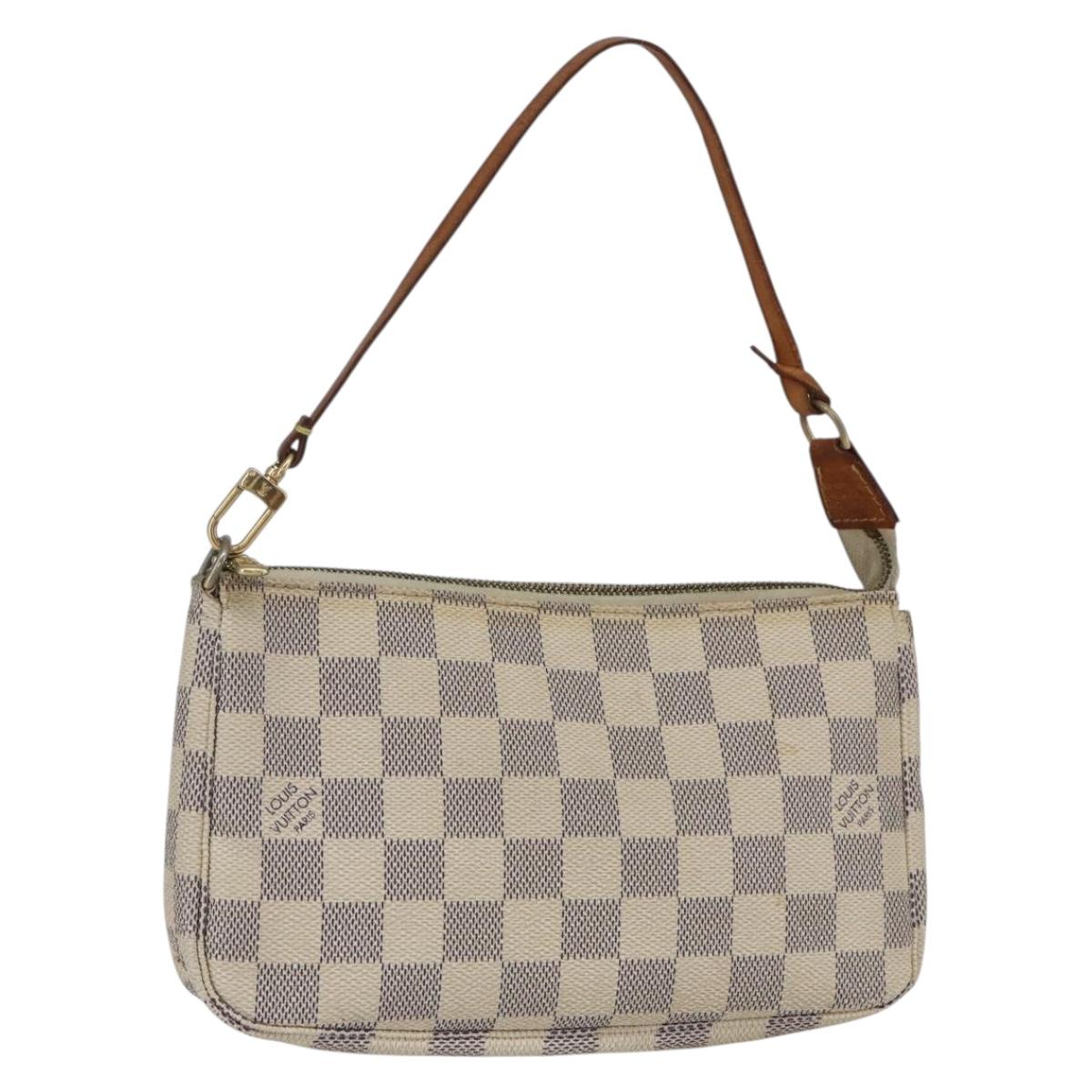 LOUIS VUITTON Damier Azur Pochette Accessoires Pouch N51986 LV Auth 155051