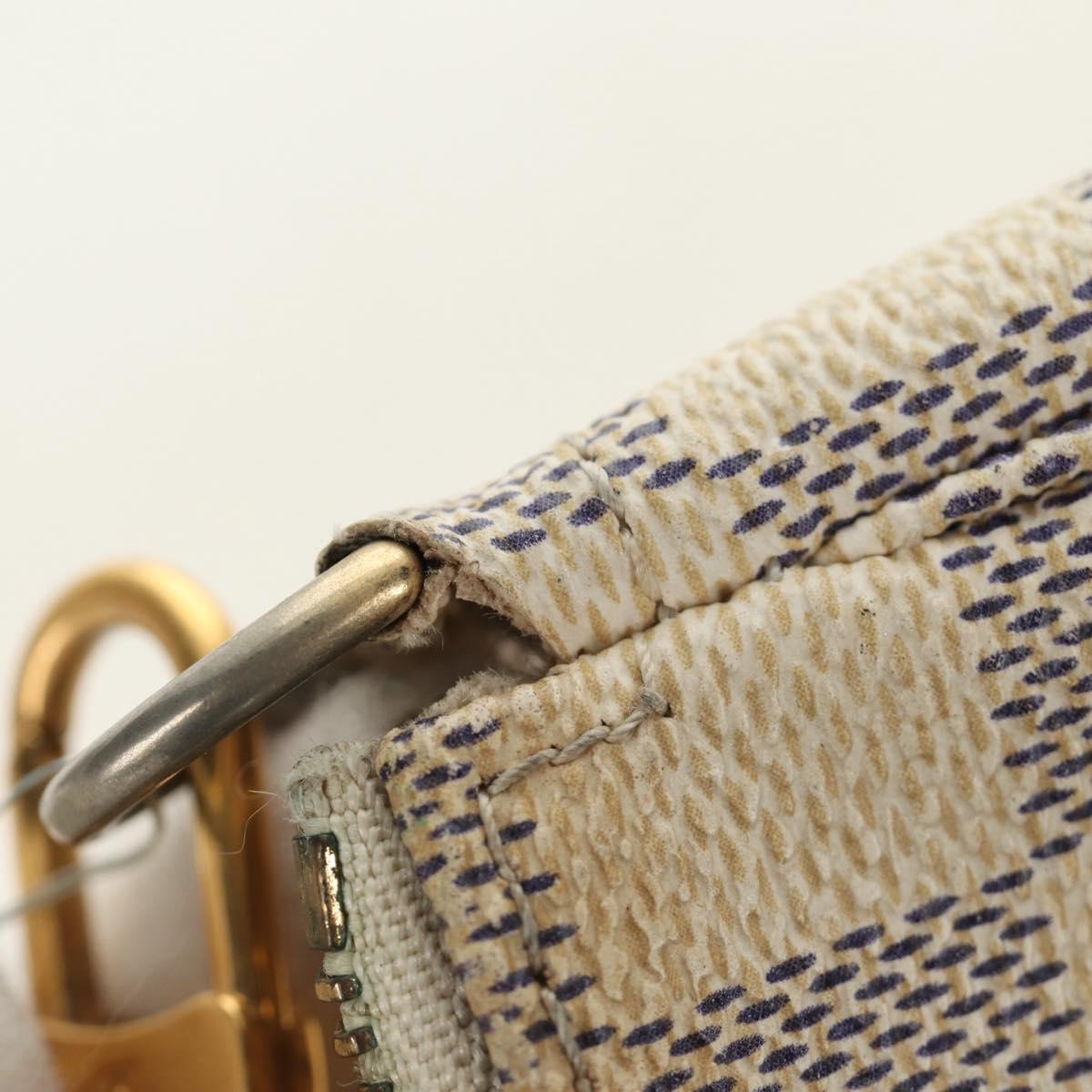 LOUIS VUITTON Damier Azur Pochette Accessoires Pouch N51986 LV Auth 155051