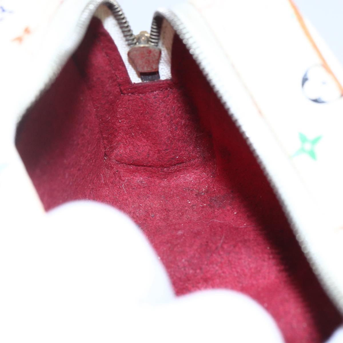 LOUIS VUITTON Monogram Multicolor Trousse Wapity Pouch White M58033 Auth 155052