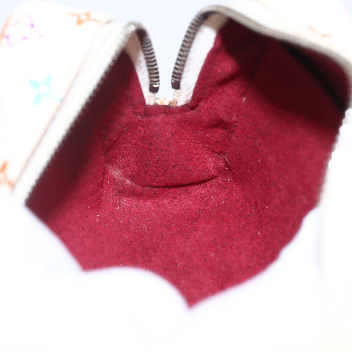 LOUIS VUITTON Monogram Multicolor Trousse Wapity Pouch White M58033 Auth 155052