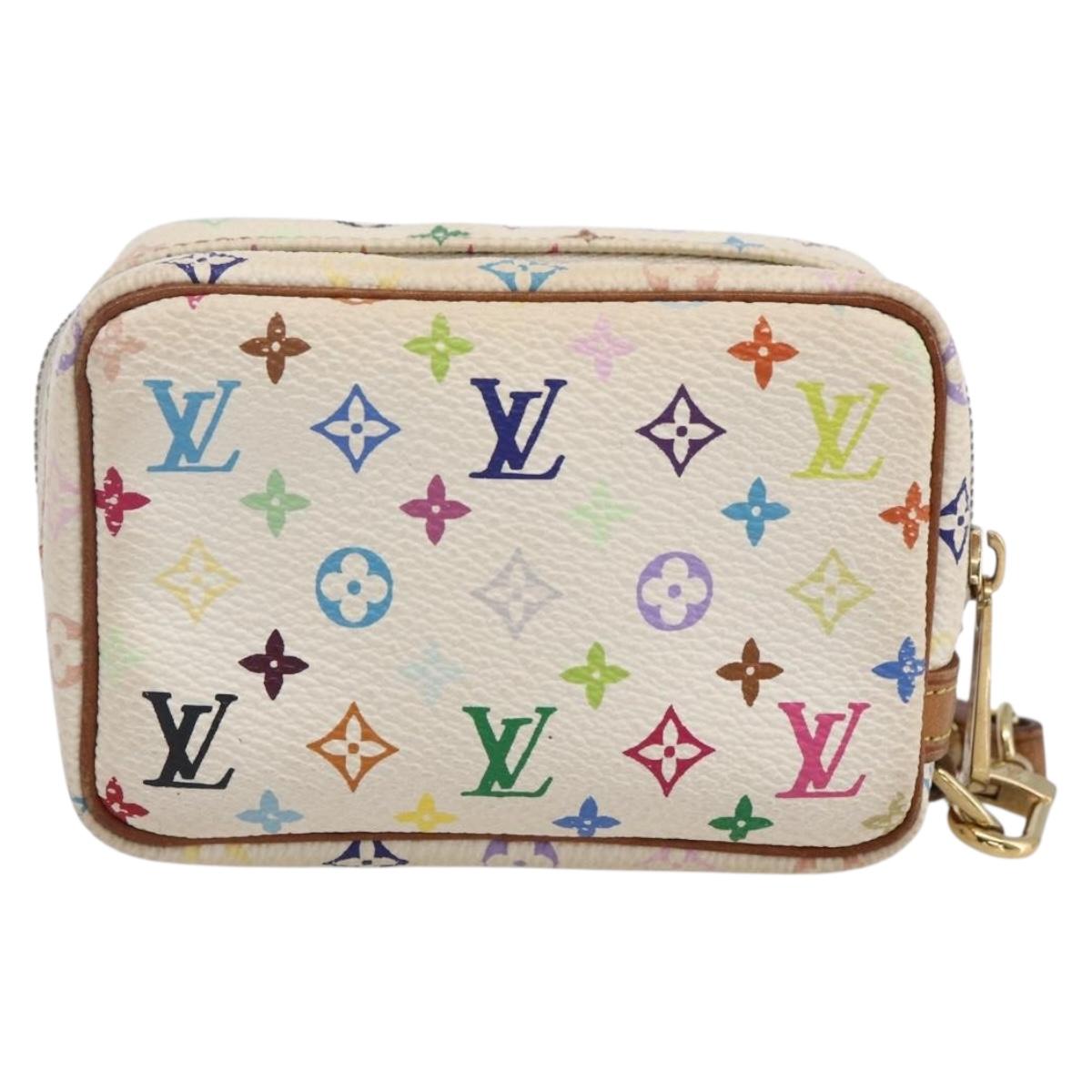 LOUIS VUITTON Monogram Multicolor Trousse Wapity Pouch White M58033 Auth 155052