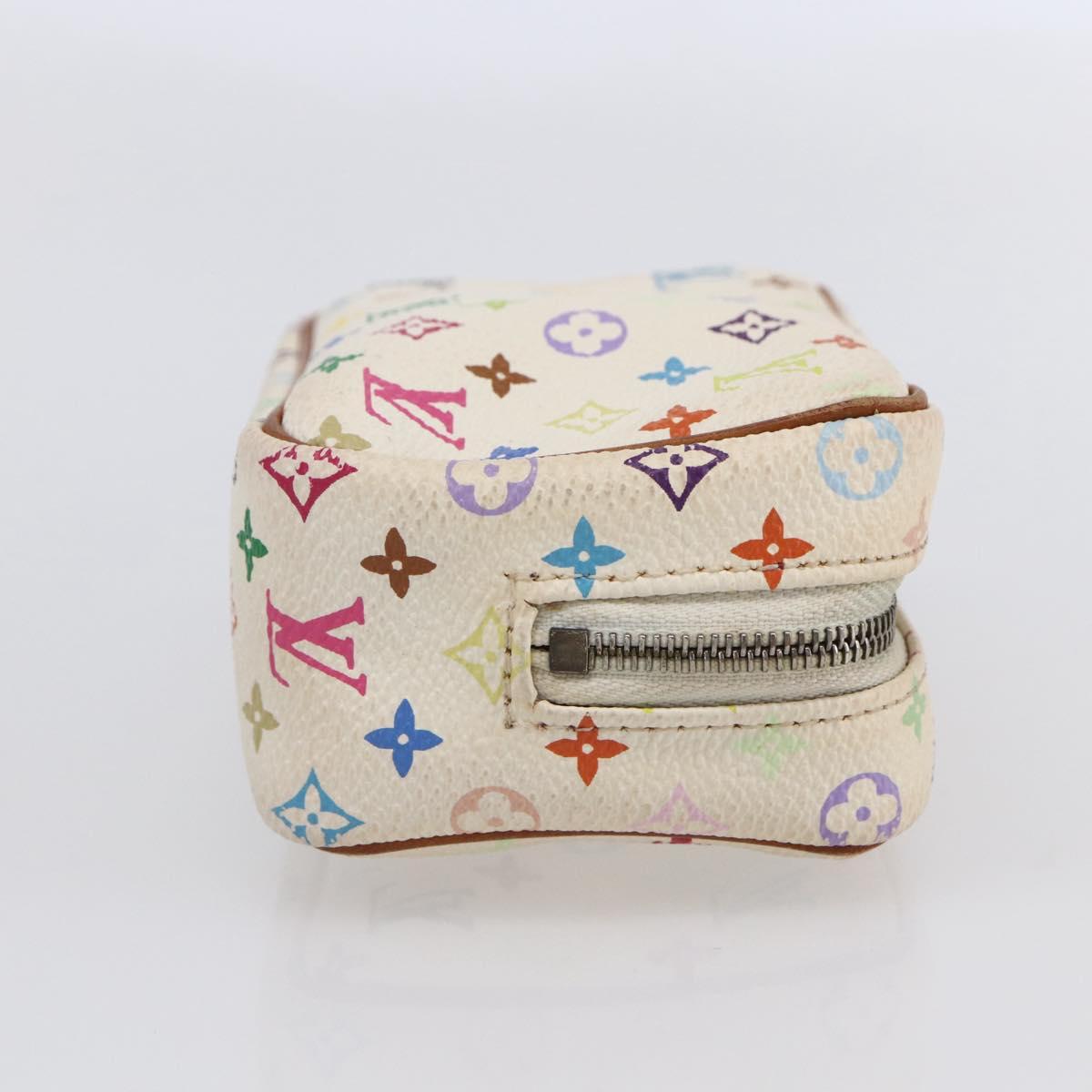 LOUIS VUITTON Monogram Multicolor Trousse Wapity Pouch White M58033 Auth 155052