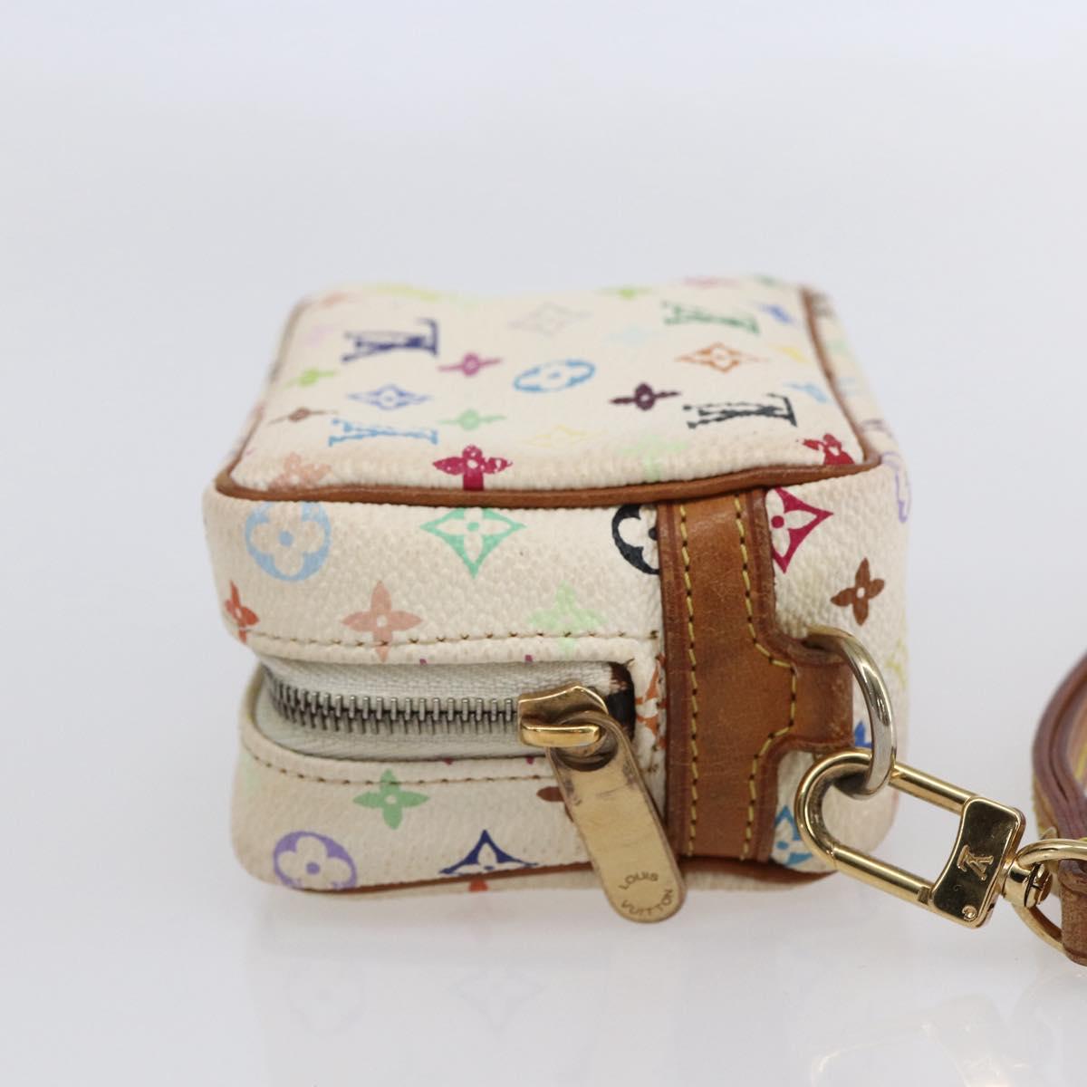 LOUIS VUITTON Monogram Multicolor Trousse Wapity Pouch White M58033 Auth 155052