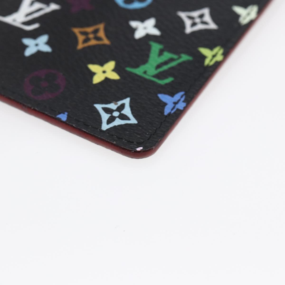 LOUIS VUITTON Monogram Multicolor Etui Mirror Black M92650 LV Auth 155053