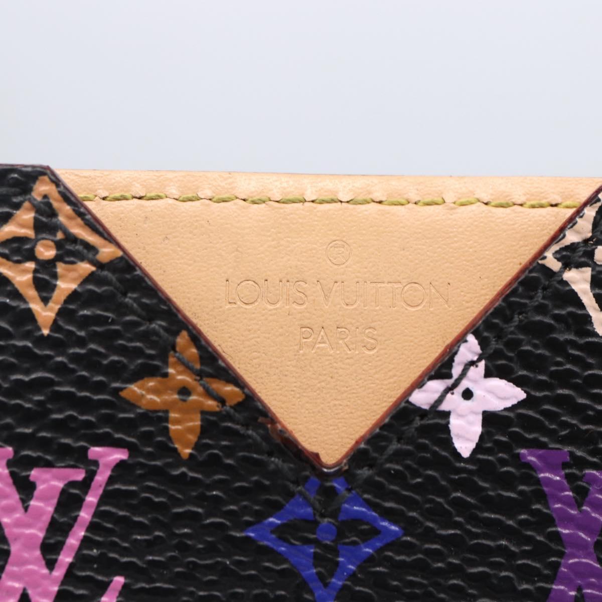LOUIS VUITTON Monogram Multicolor Etui Mirror Black M92650 LV Auth 155053