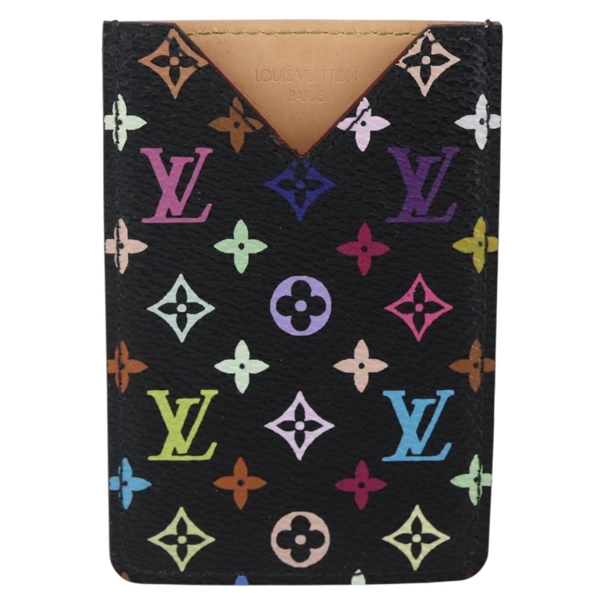 LOUIS VUITTON Monogram Multicolor Etui Mirror Black M92650 LV Auth 155053