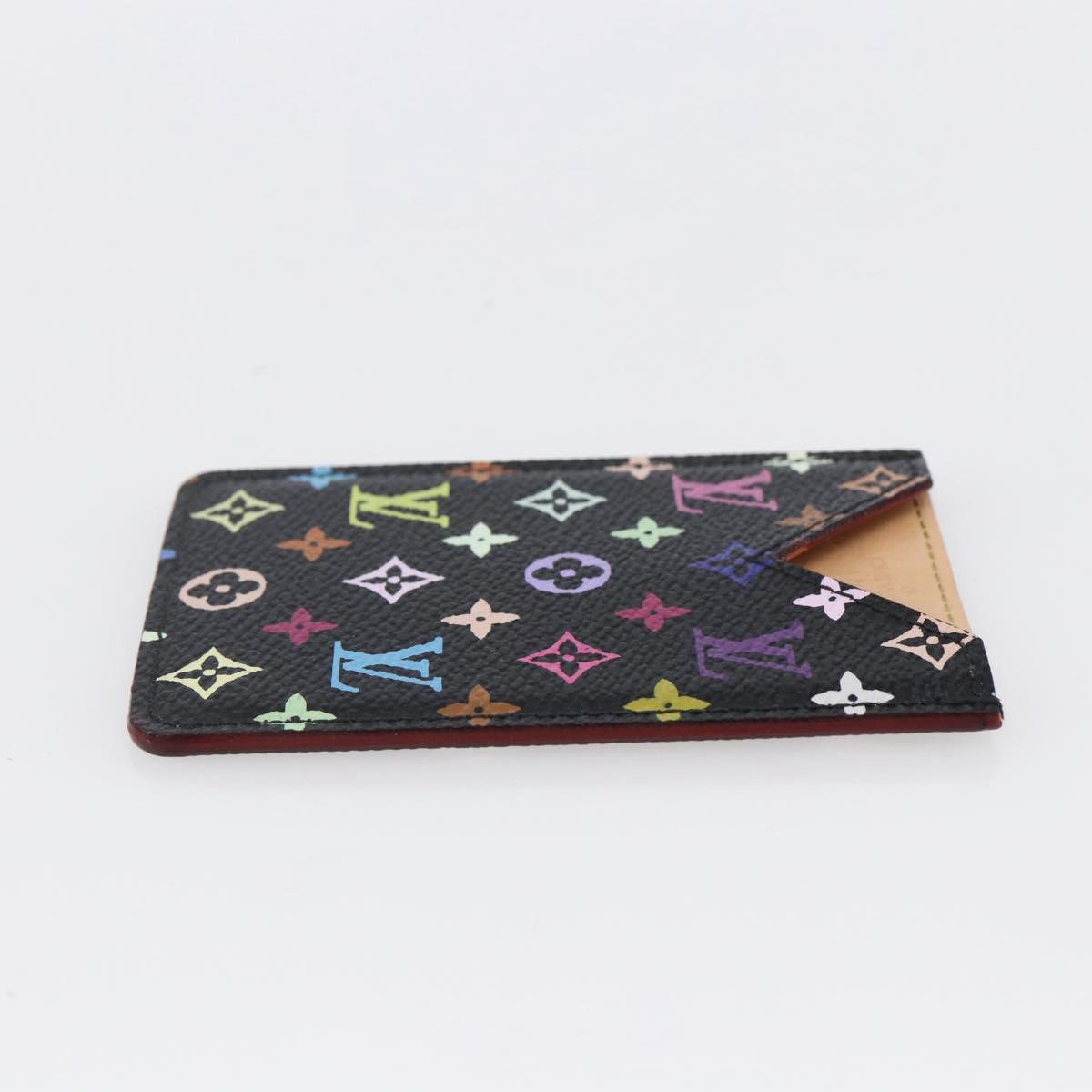 LOUIS VUITTON Monogram Multicolor Etui Mirror Black M92650 LV Auth 155053