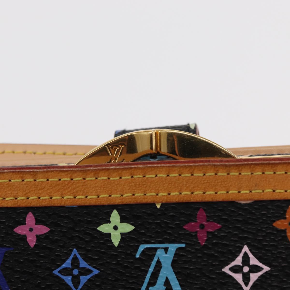 LOUIS VUITTON Multicolor Portefeuille Viennois Wallet Black M92988 Auth 155054