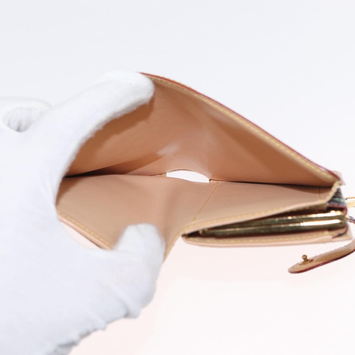 LOUIS VUITTON Multicolor Portefeuille Viennois Wallet Black M92988 Auth 155054